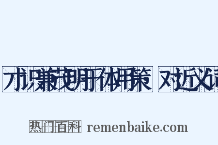 才识兼茂明于体用策·对近义词是什么意思的图片